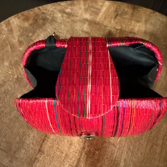 Vibrant Red Woven Clutch from the Philippines - Picture 3 of 3